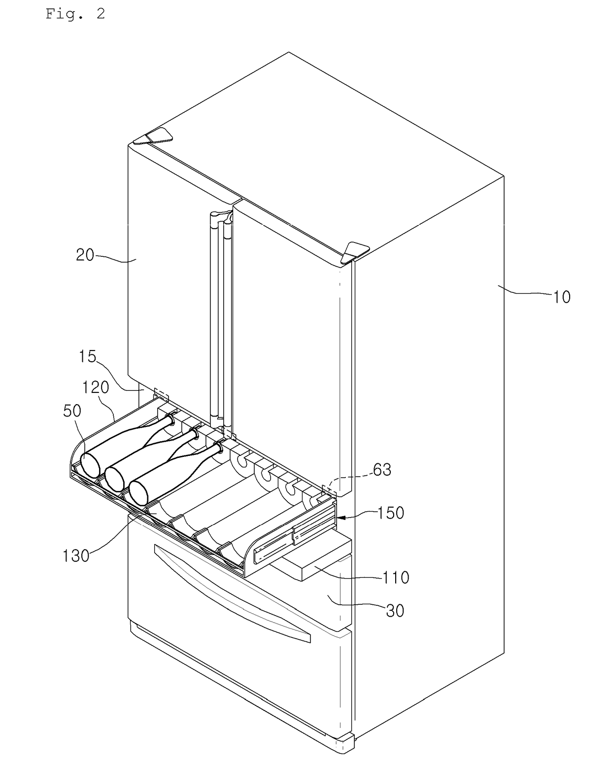 Refrigerator with wine storage chamber