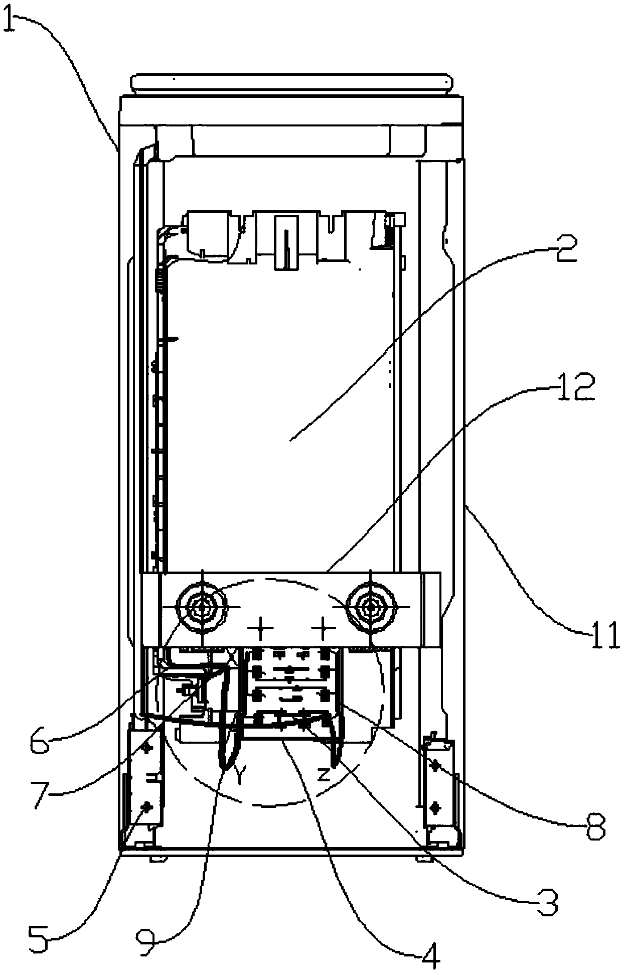 Wiring assembly for clothes treatment equipment and clothes treatment equipment