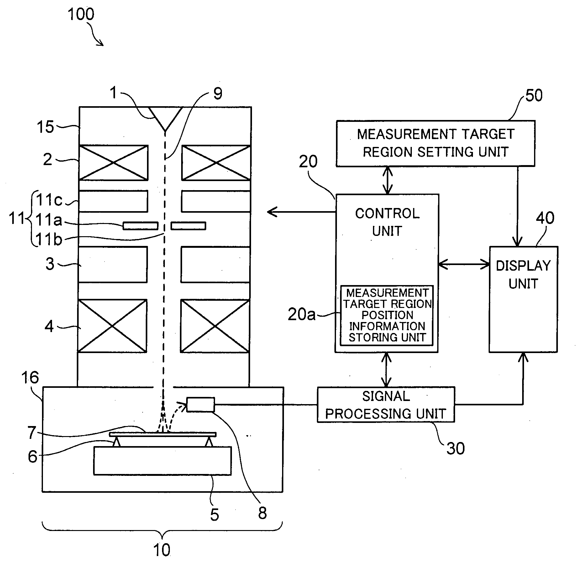 Scanning electron microscope with length measurement function and dimension length measurement method