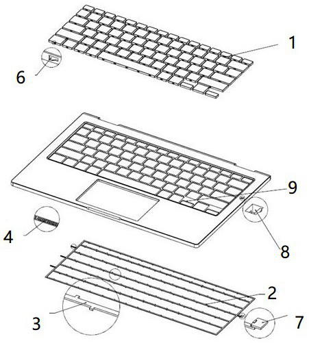 Keyboard assembly, computer keyboard and notebook computer