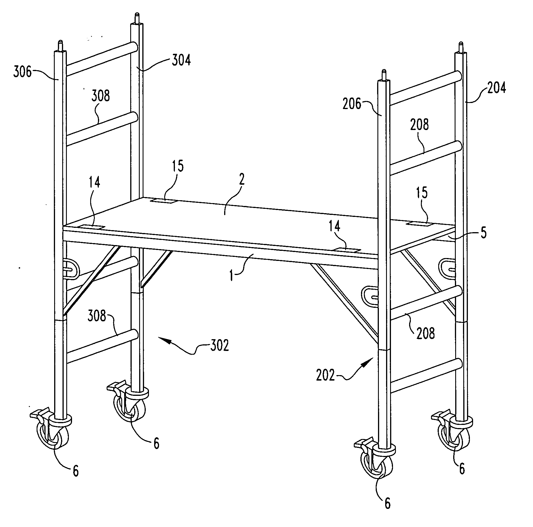 Scaffold, releasable support and method