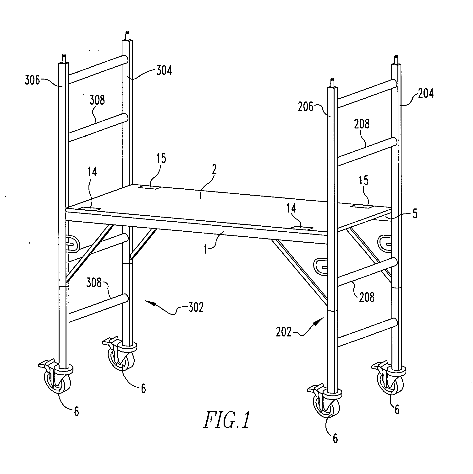 Scaffold, releasable support and method
