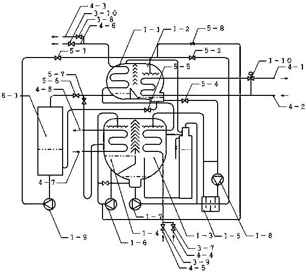 Low-temperature exhaust heat recovery type lithium bromide absorption type cold and hot water system