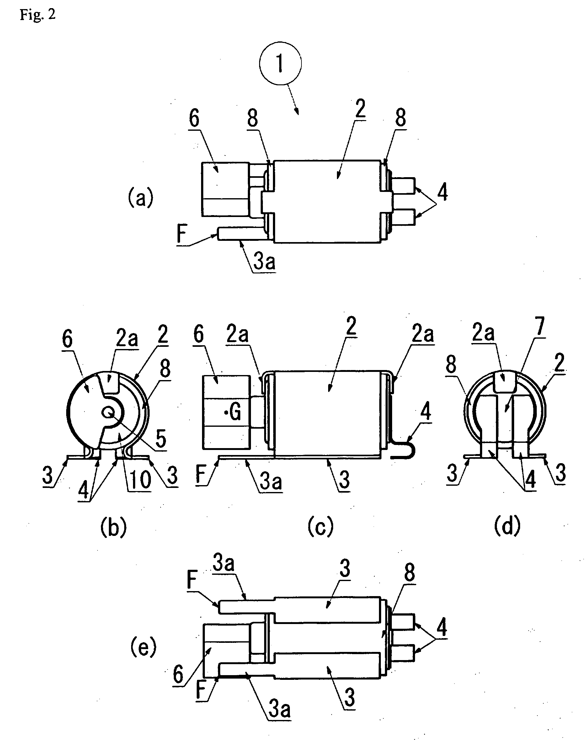 Surface Mount Type Vibration Motor and Fixation Structure