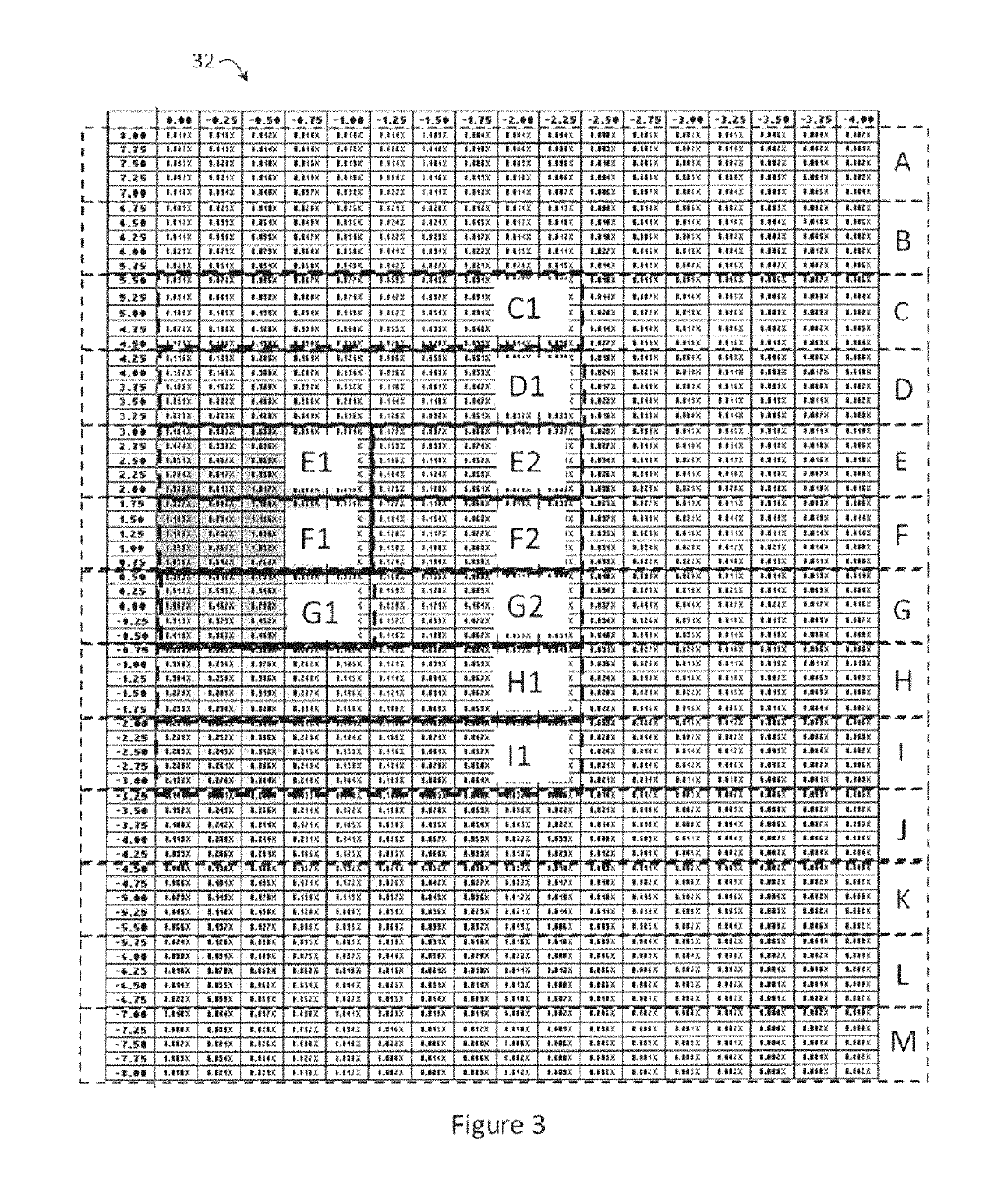 Method of optimizing geometry of a semi-finished ophthalmic lens in a set of semi-finished ophthalmic lenses