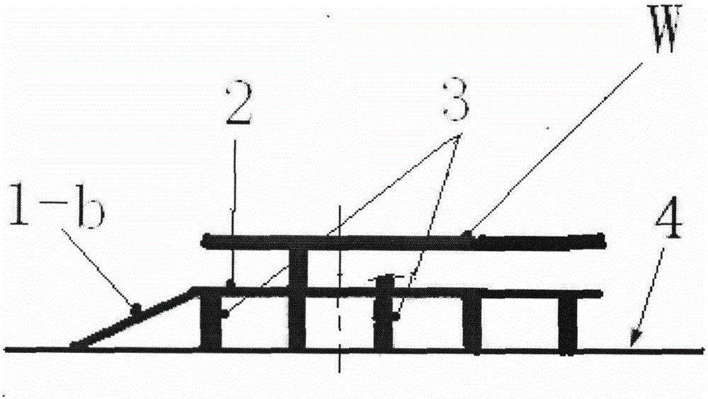 Structure of building or/and site platform located overhead traveling roads and provided with stereo garage