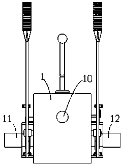 Differential steering device of crawler belt travelling mechanism