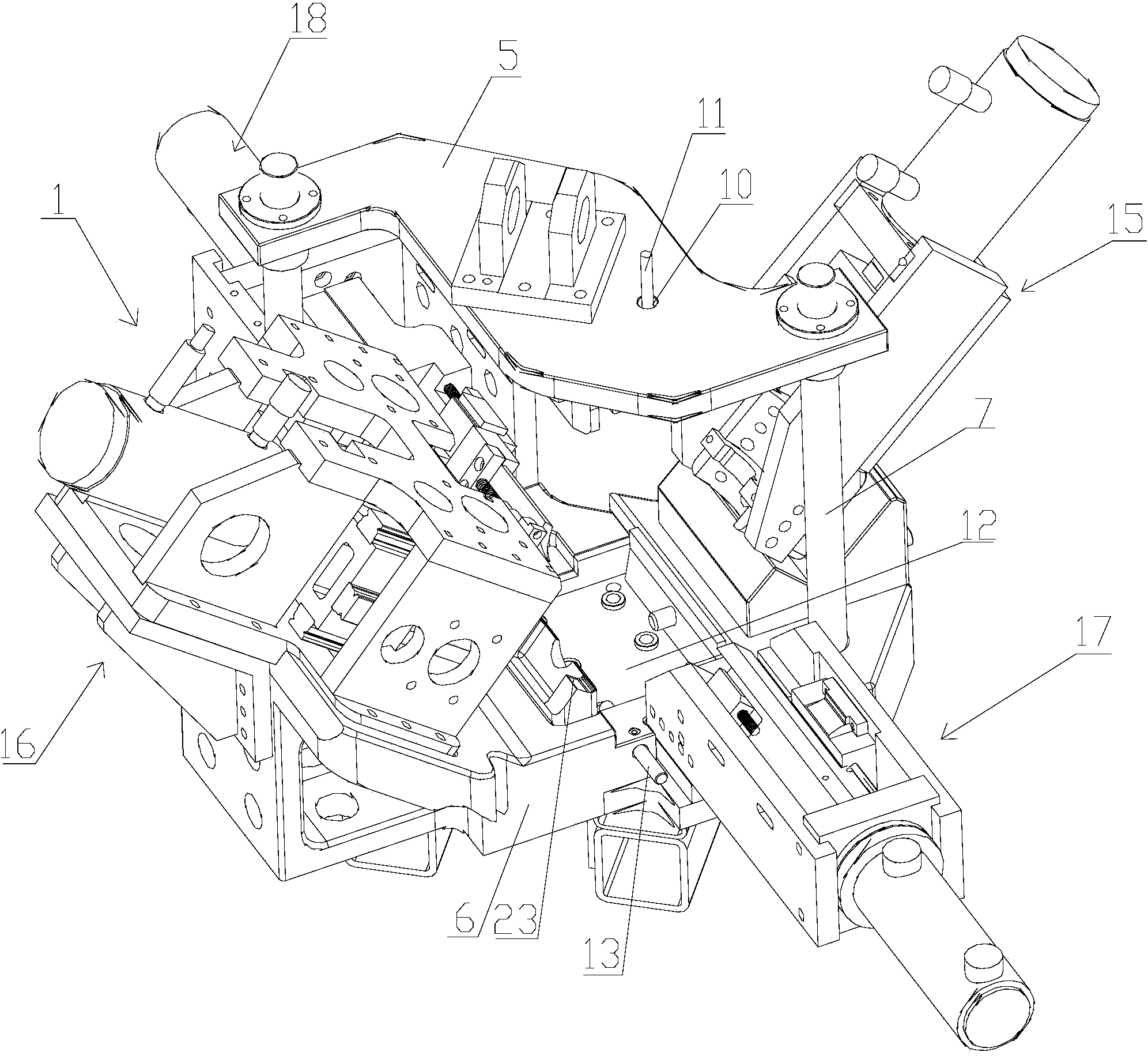 Automobile tailpipe port forming die and die replacing method