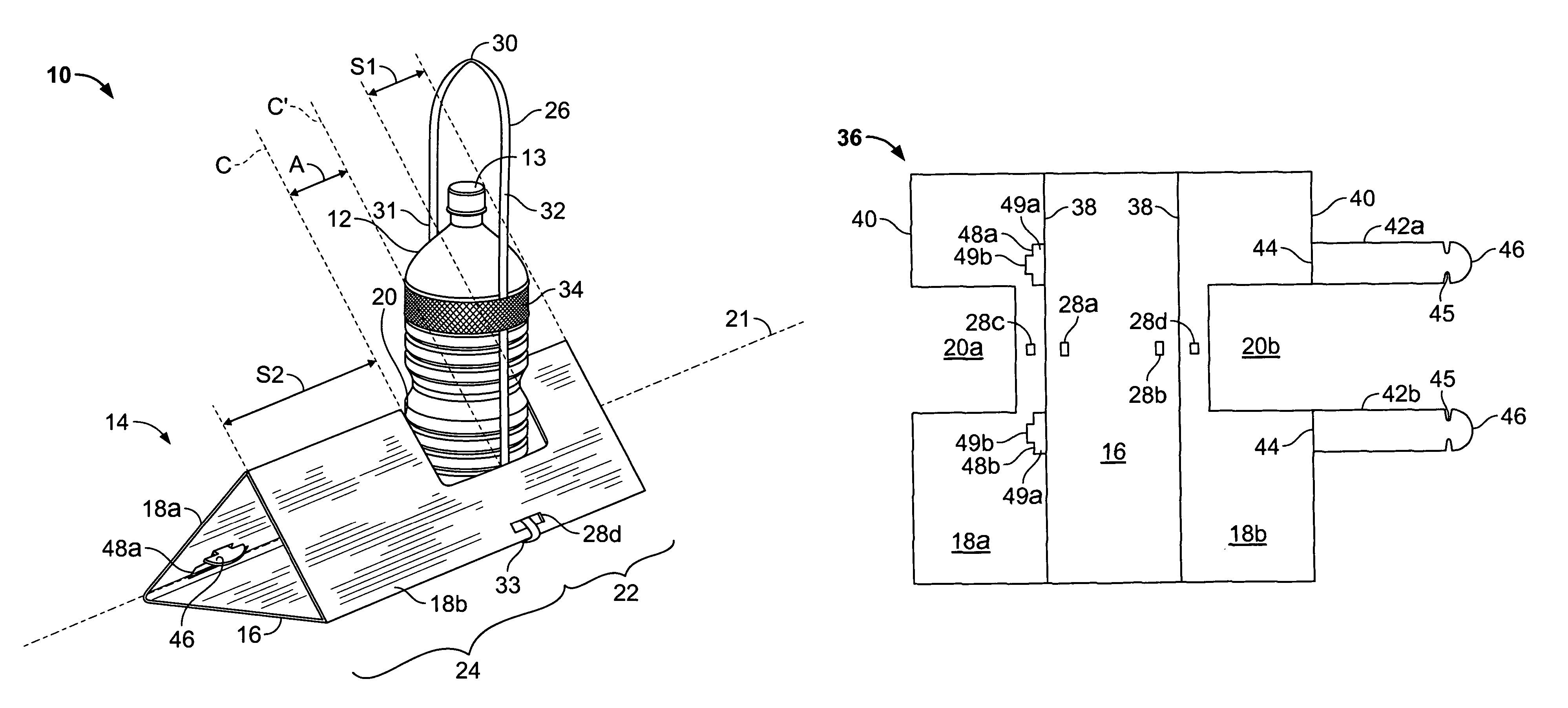 Delivery device for mineral water bottle counter charges