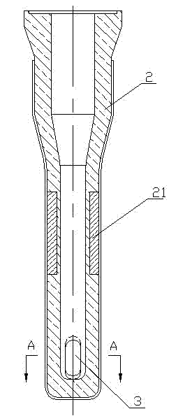 Submersed nozzle for slab continuous casting