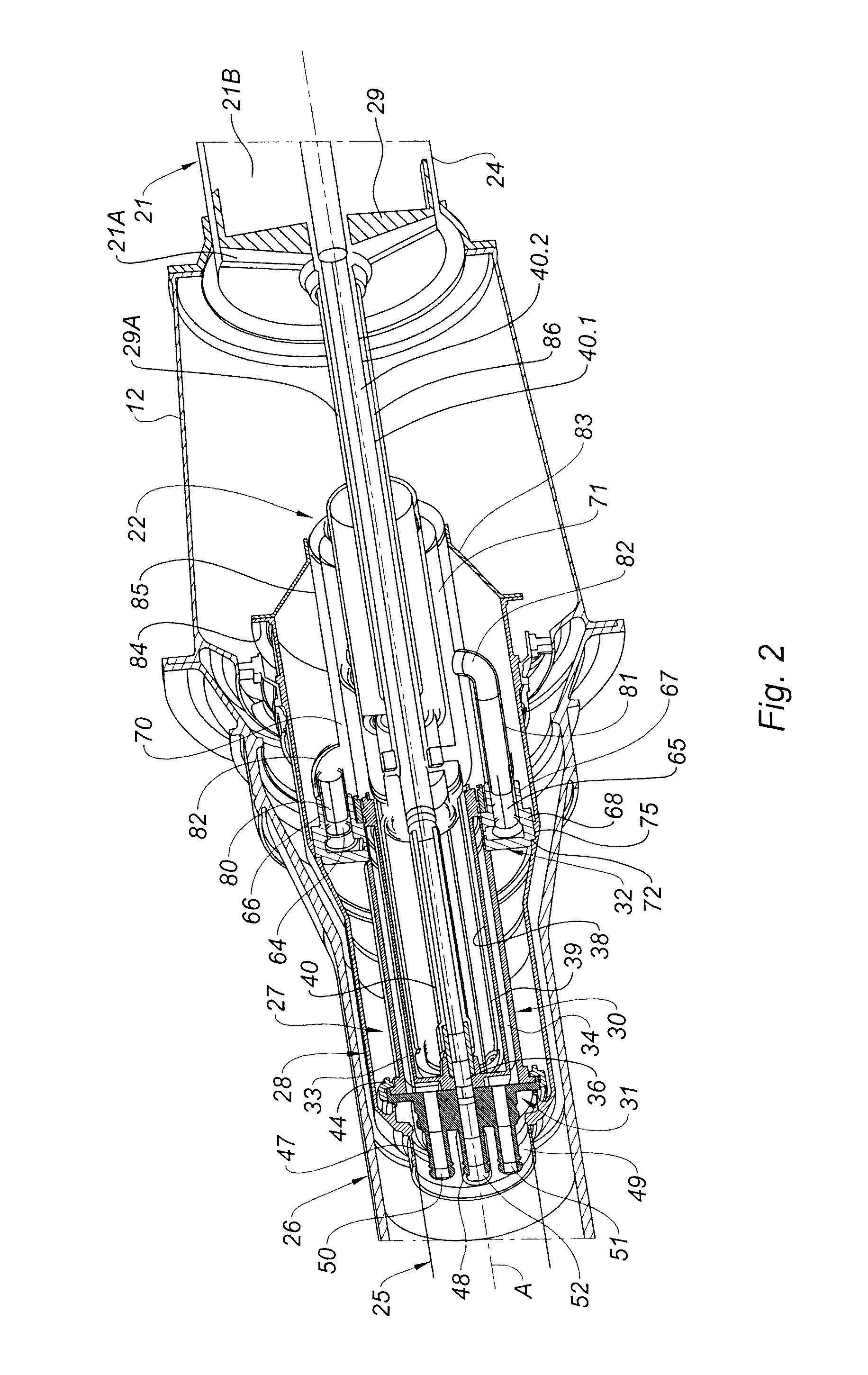 Device for the blind coupling of fluidic, electrical or similar supplies, to a receiving control mechanism