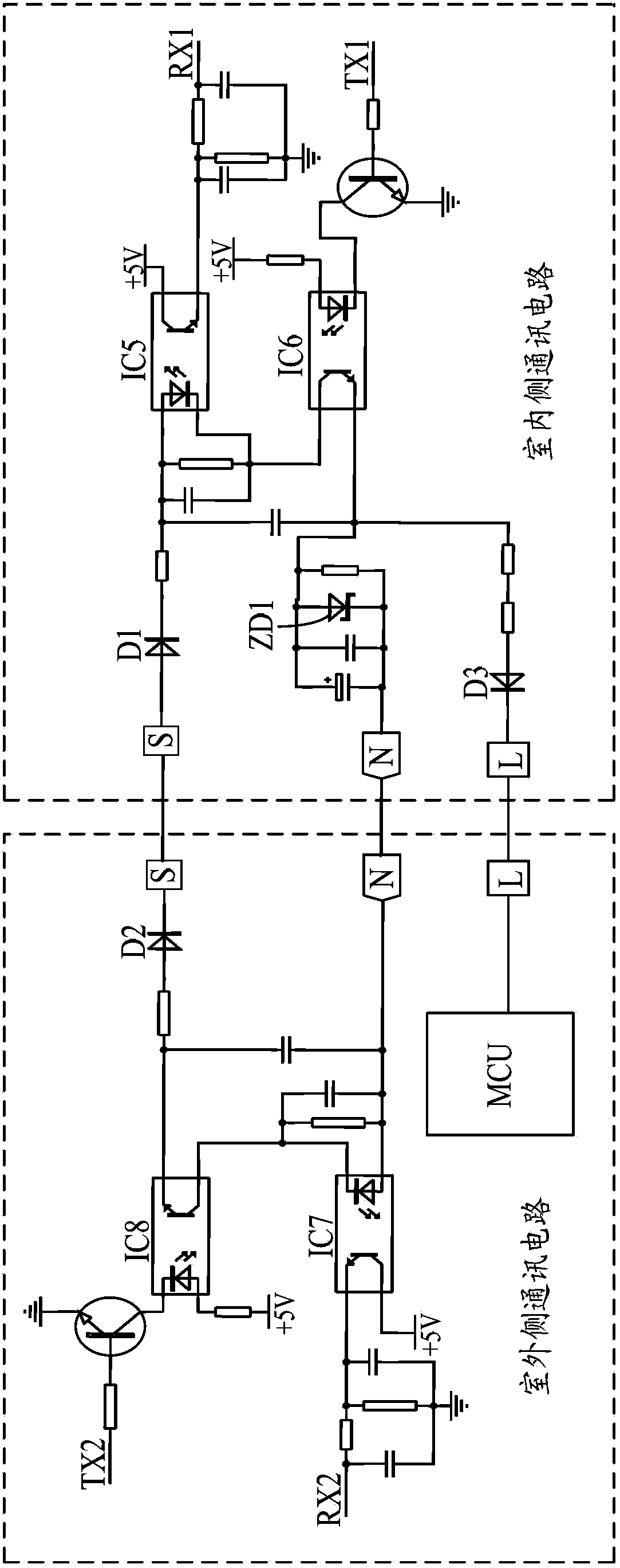 Communication detecting method and system for electric current loop communication circuit