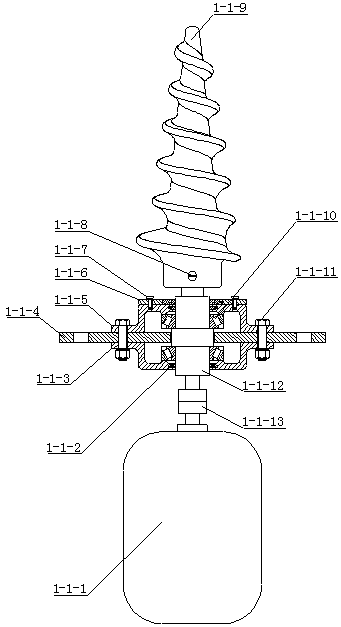 Deep sea ore conveying system storage bin with material guiding device