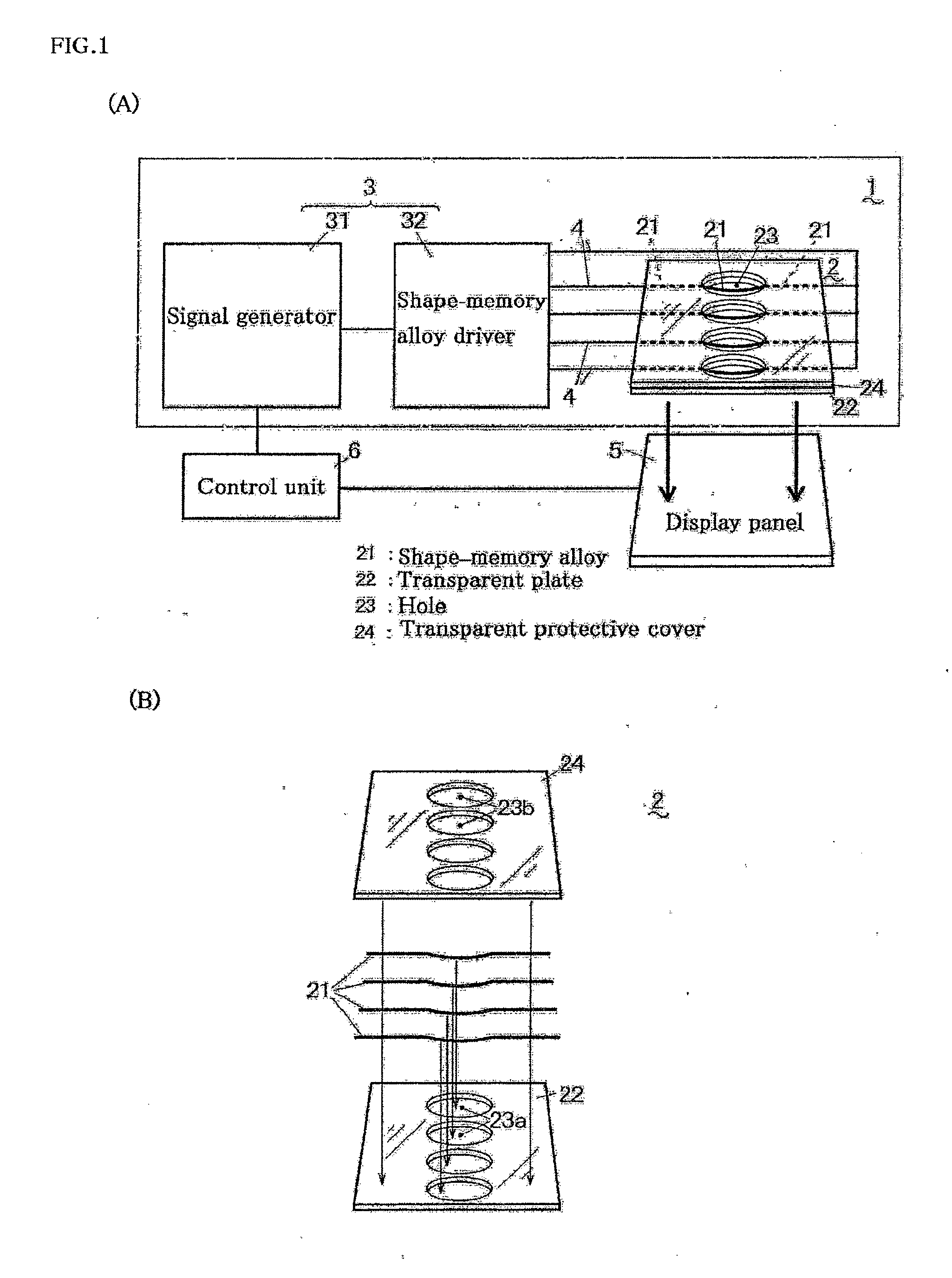 Device for Transmitting Information to a Living Being