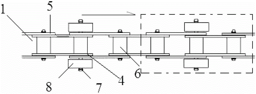 Conveyor chain drop detection device and method