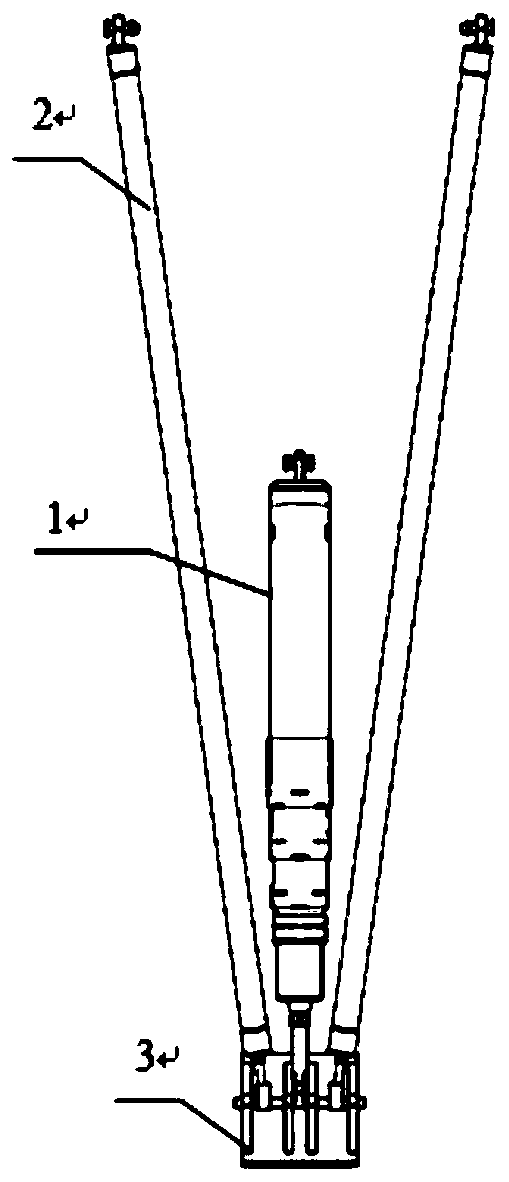 Large-span foldable reusable rocket landing buffer structure