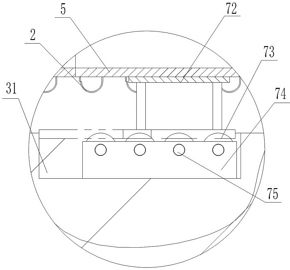 A horizontal annealing furnace anti-swing device