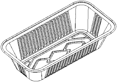 An aluminum foil embossing machine and an aluminum foil container production line