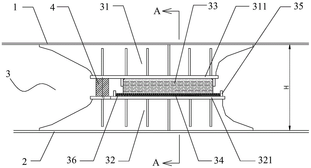 Laying method of epoxy resin layer for vertical support structure of independent tank