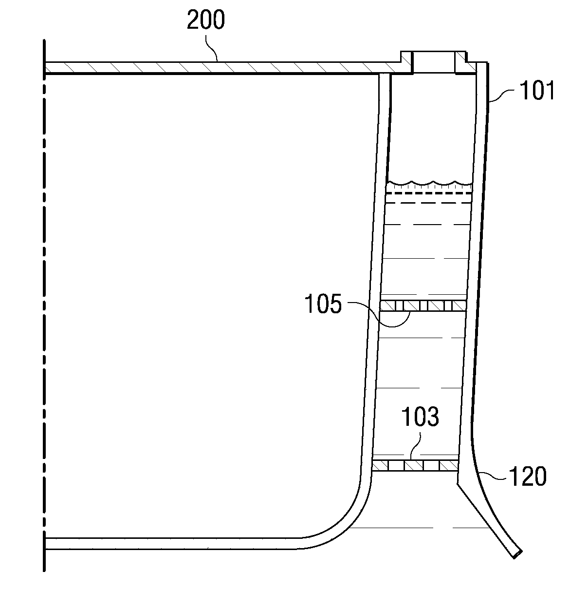 Roll motion damping device for a floating body