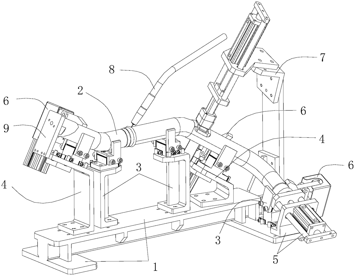 Welding device for special-shaped elbow