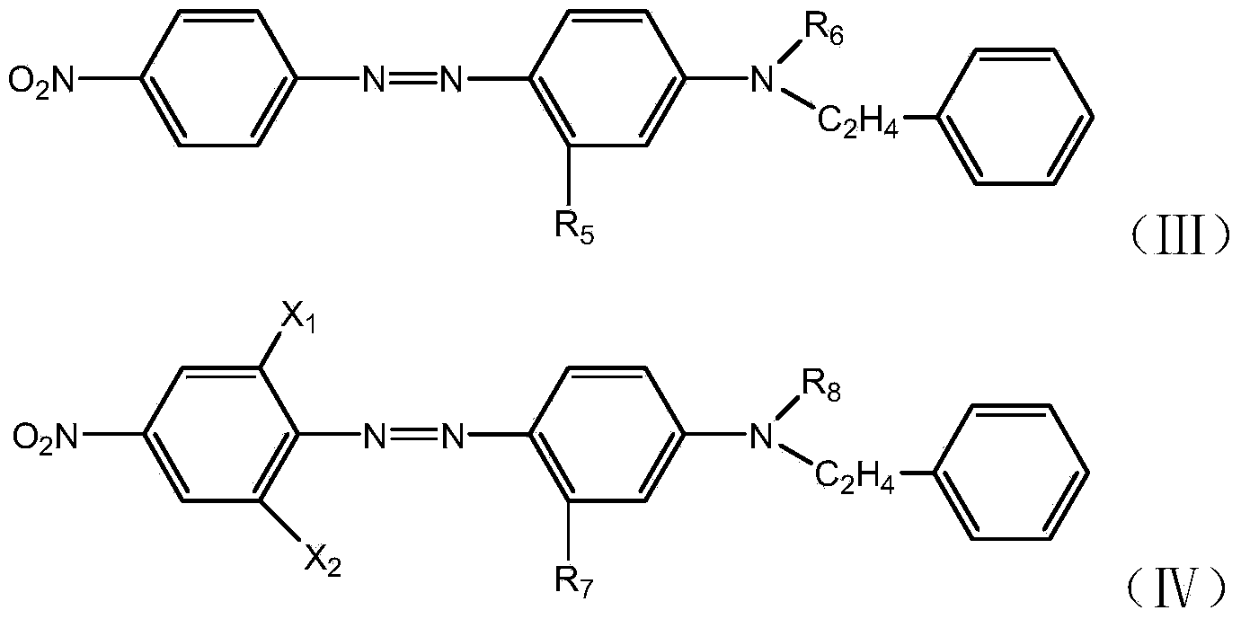 Disperse blue-to-black dye composition