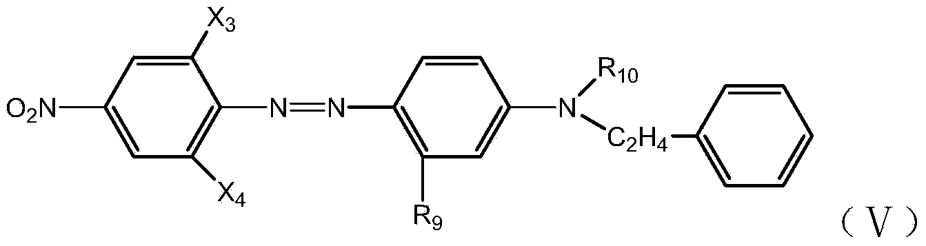 Disperse blue-to-black dye composition