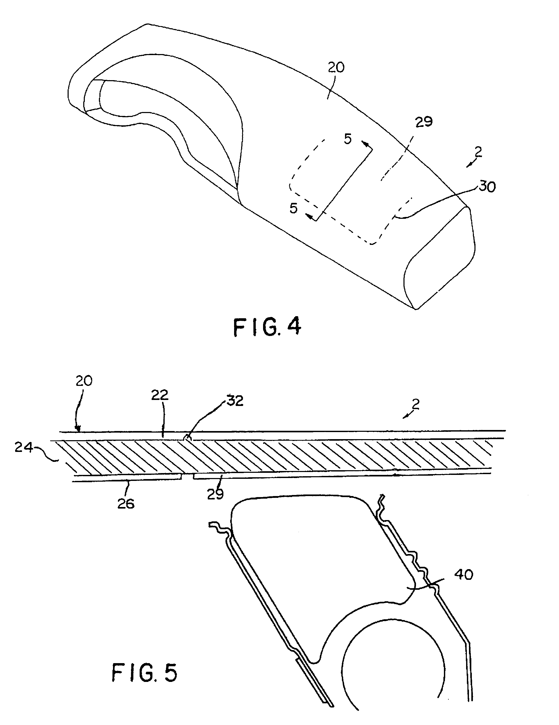 Ultrasonic blade design for scoring double angle groove and products therefrom