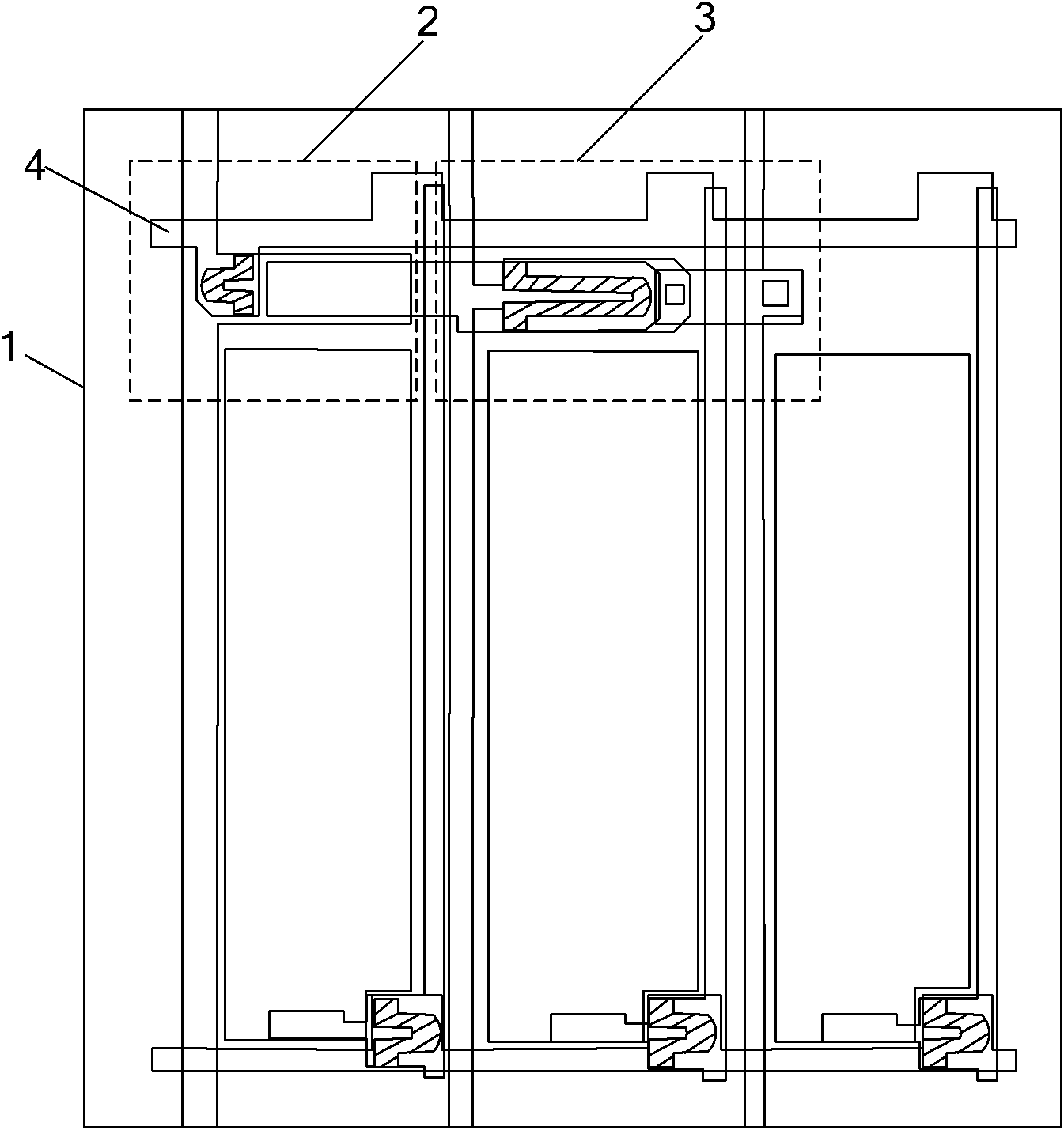 Embedded capacitive type touch panel and preparation method thereof