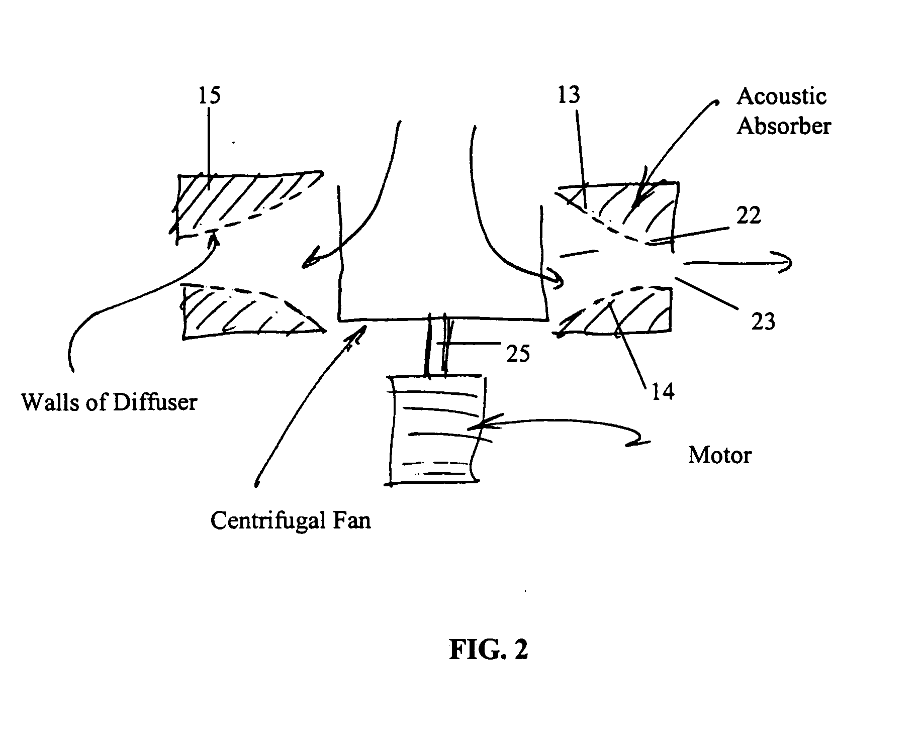 Centrifugal fan diffuser