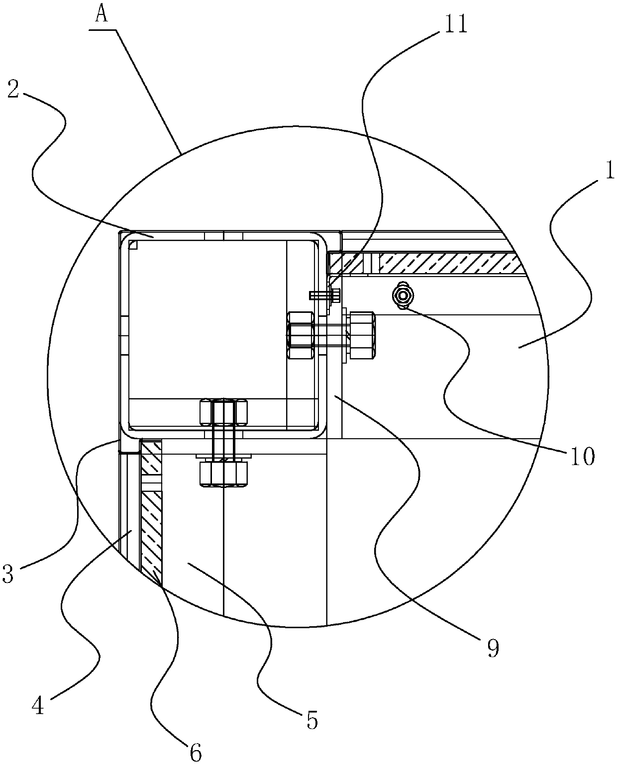 Glass installation assembly and method for installing elevator hoistway on external wall