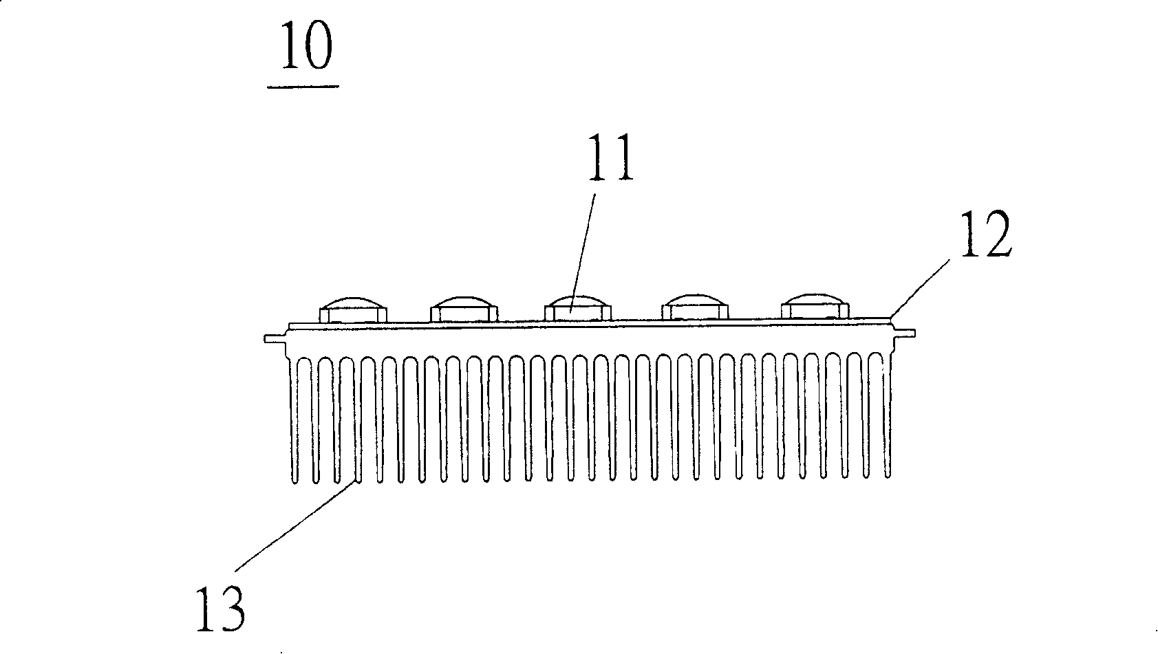 Light emitting diode radiating module and applied display apparatus