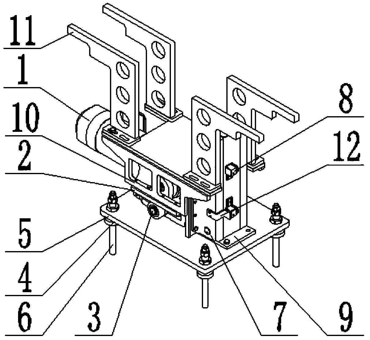 A wheel jacking mechanism applied to high-speed rail wheel production line