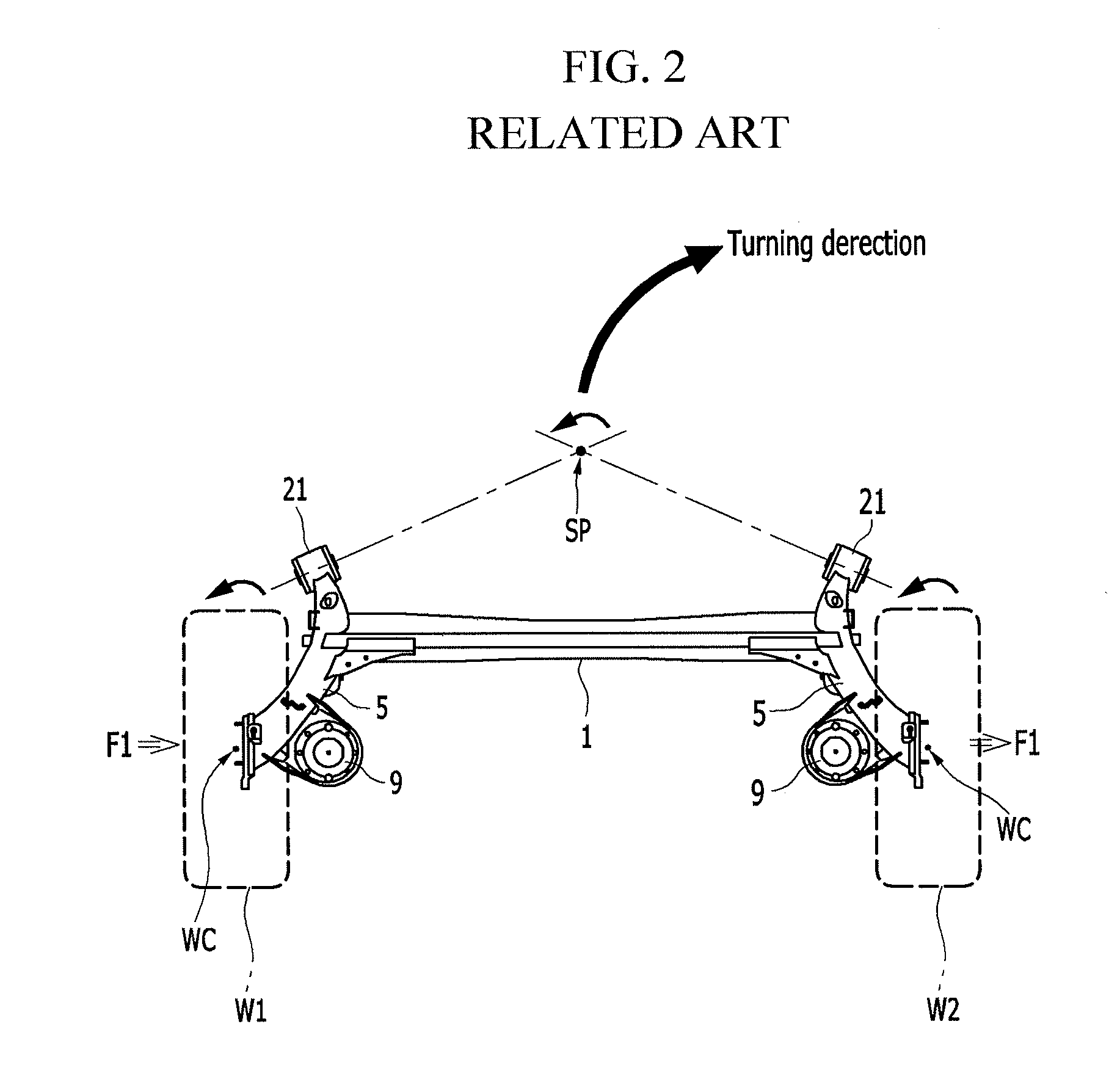 Coupled torsion beam axle type suspension system