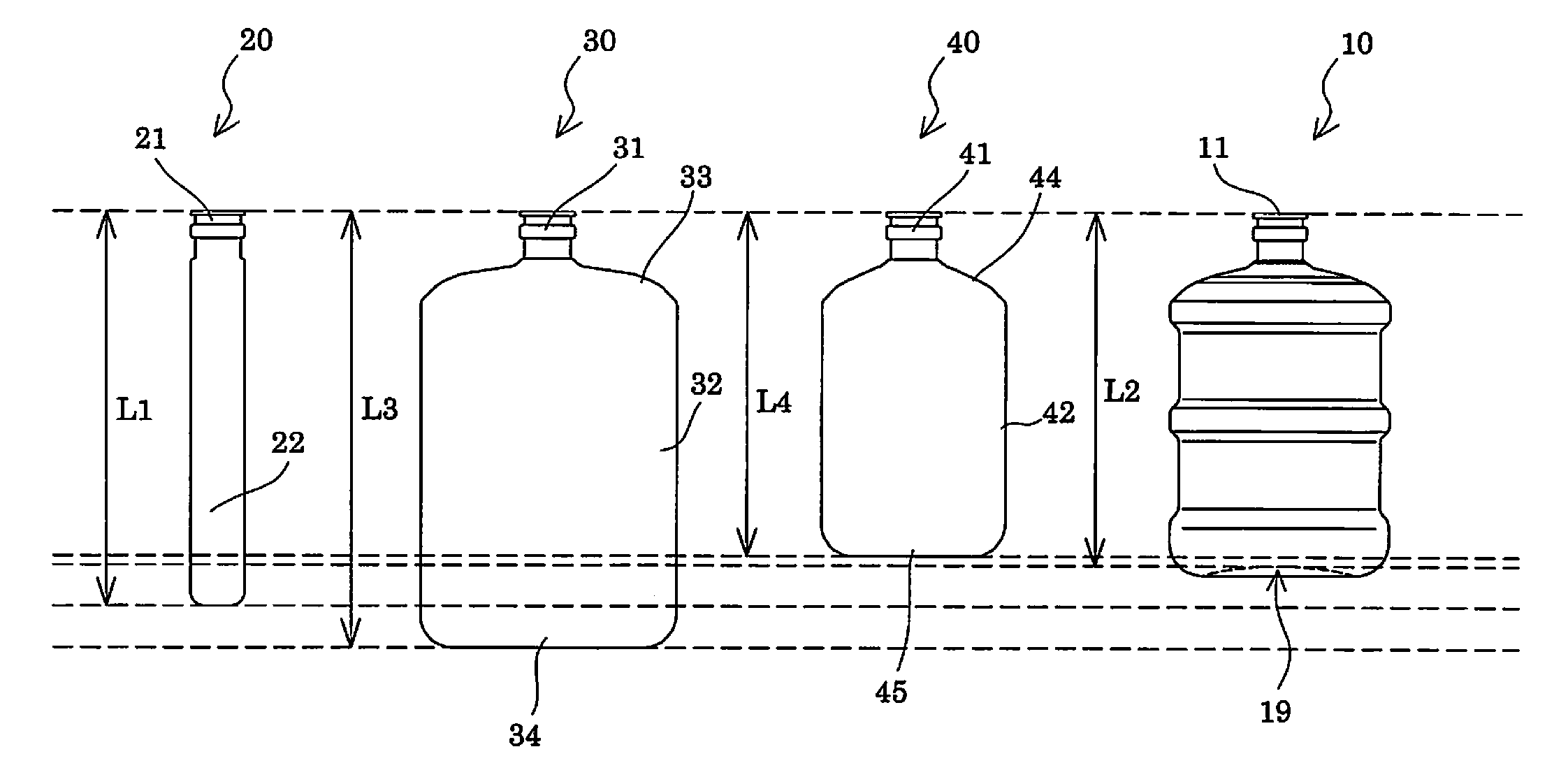 Preform for large container, large container, and method for producing large container