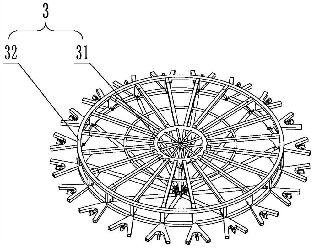 Inclined column truss inhaul cable large-span steel structure