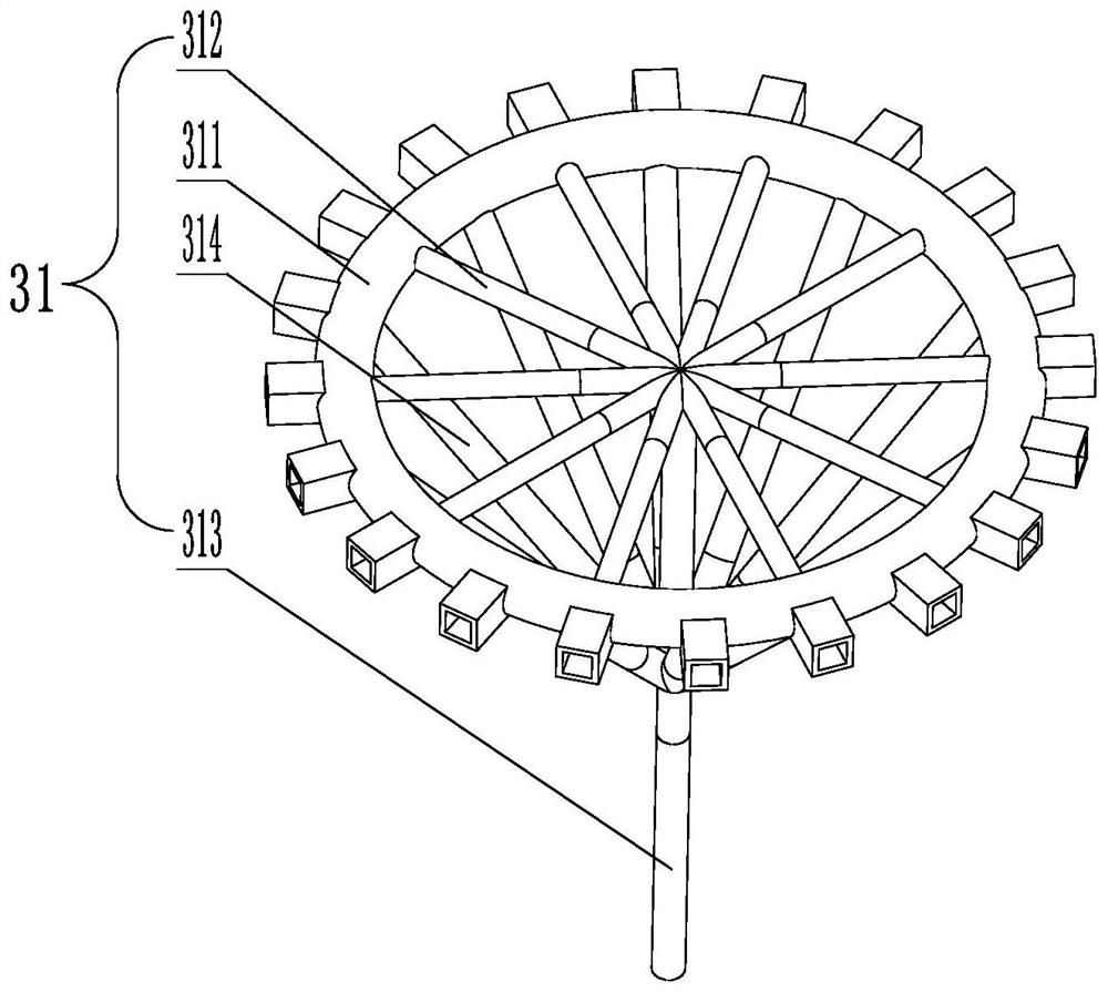 Inclined column truss inhaul cable large-span steel structure