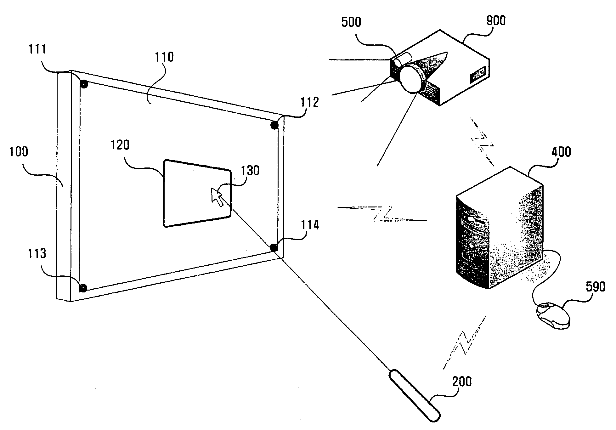 Pointing input device, method, and system using image pattern