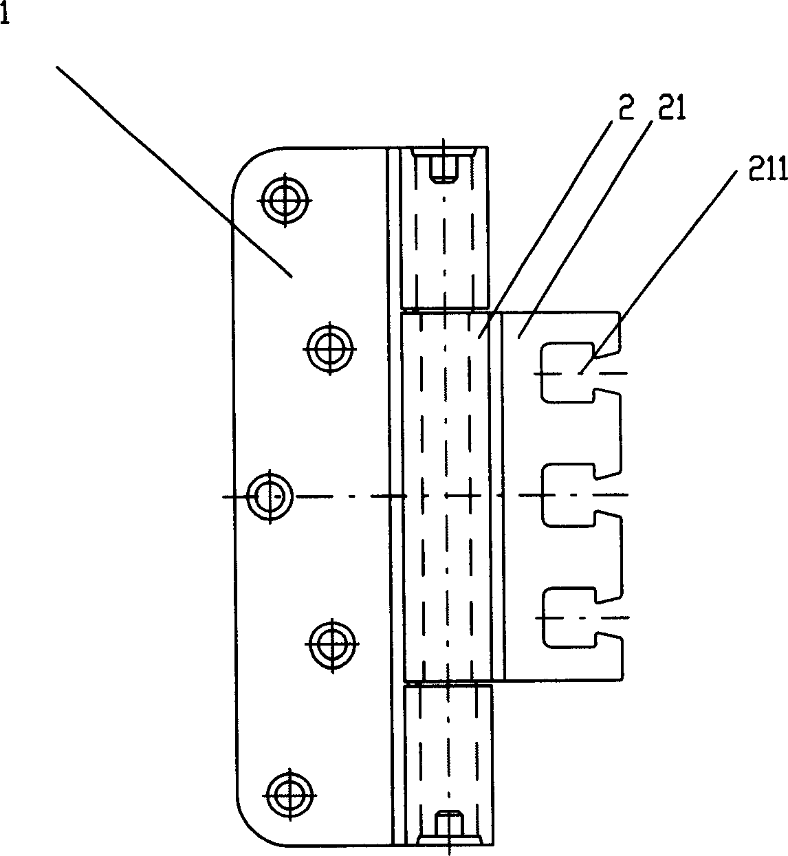 Door hinge with concealed bearing