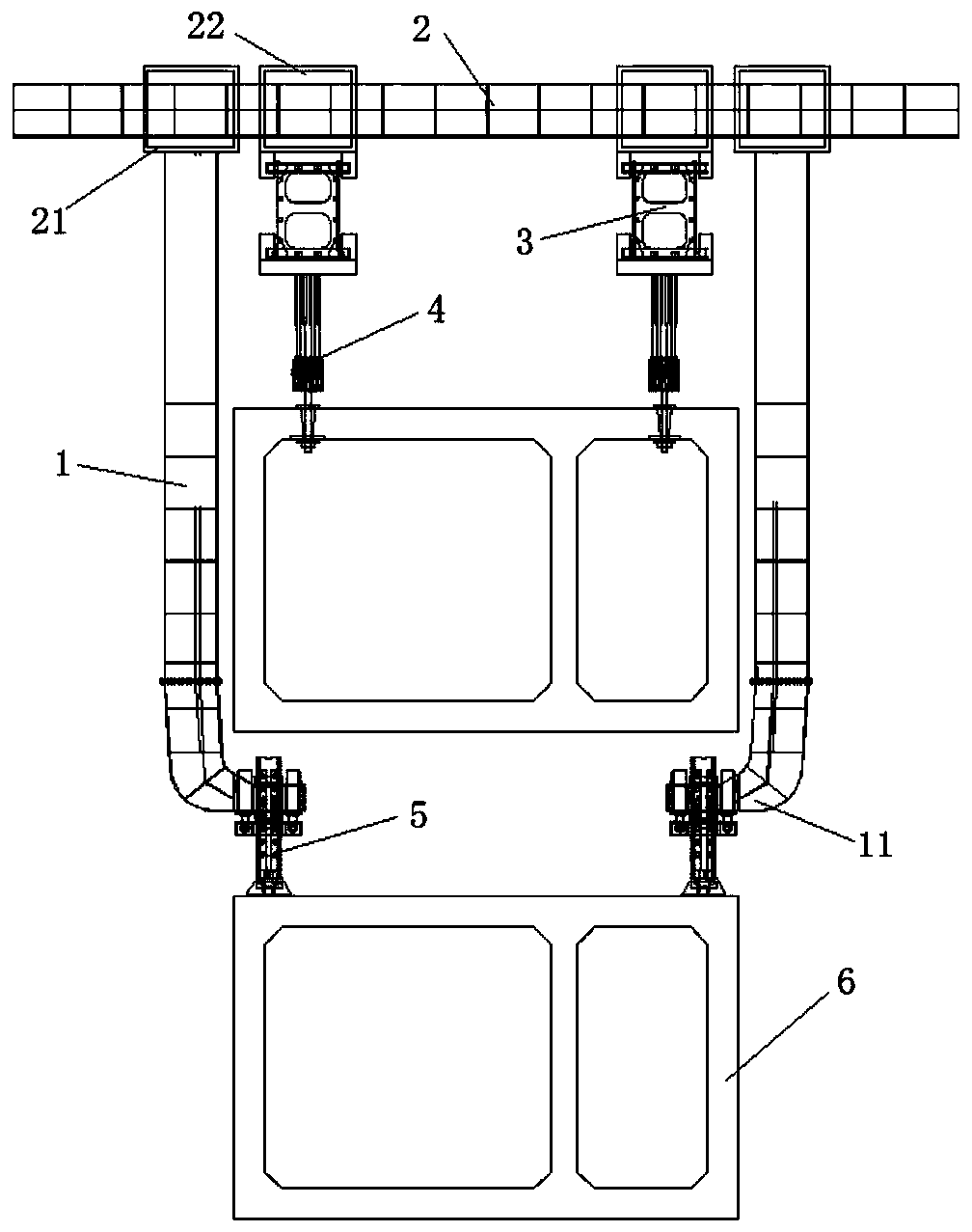 Hoisting device for prefabricated segments and hoisting method thereof