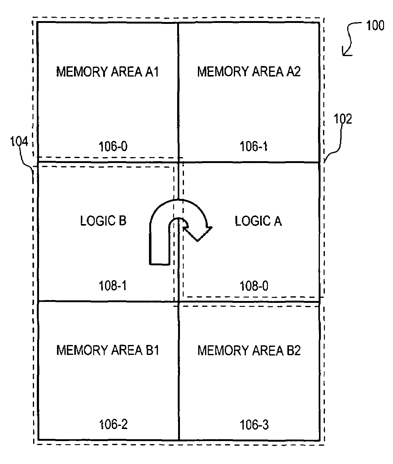 Interlocking memory/logic cell layout and method of manufacture