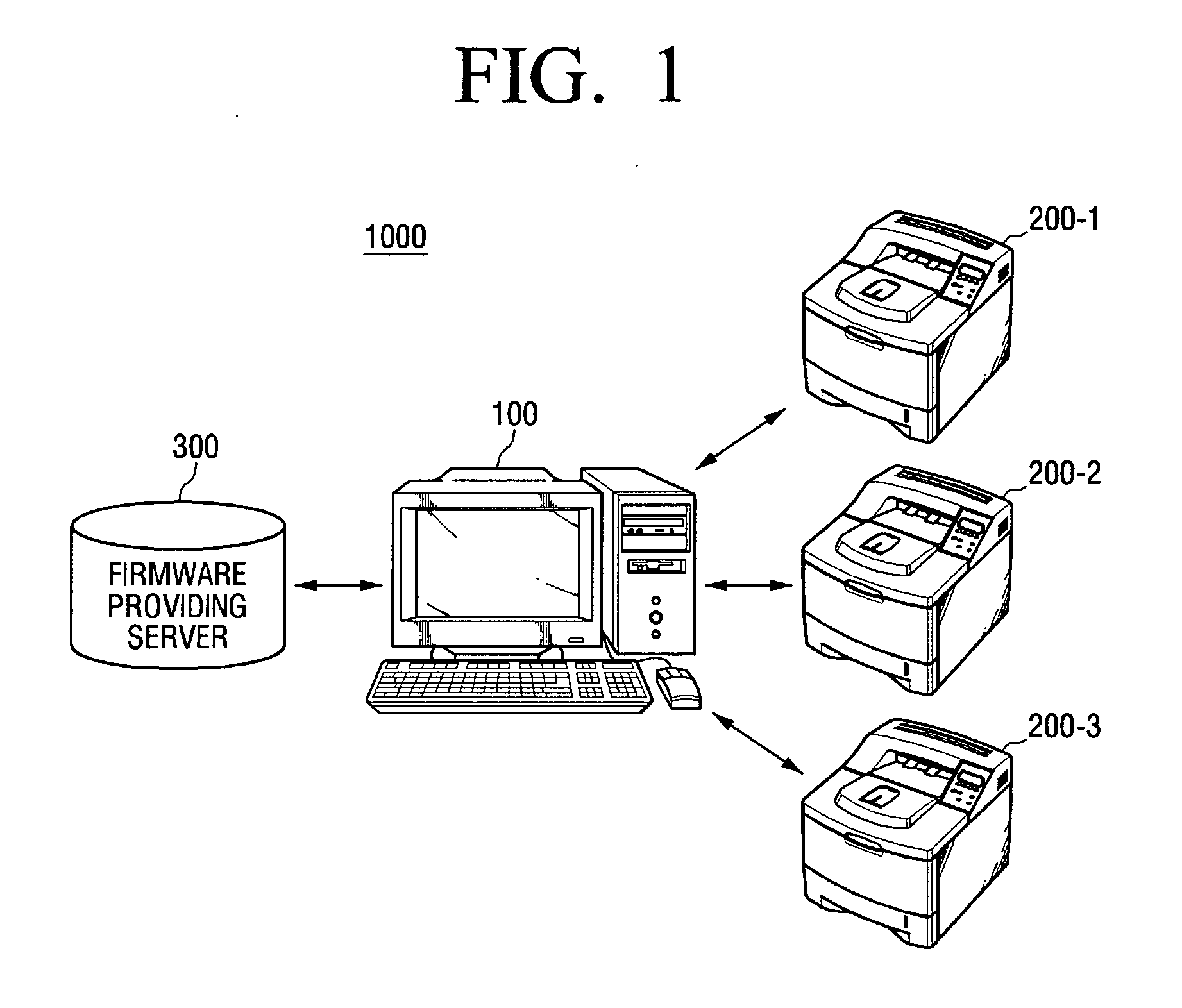 Print controlling device, image forming system and method for upgrading program or firmware