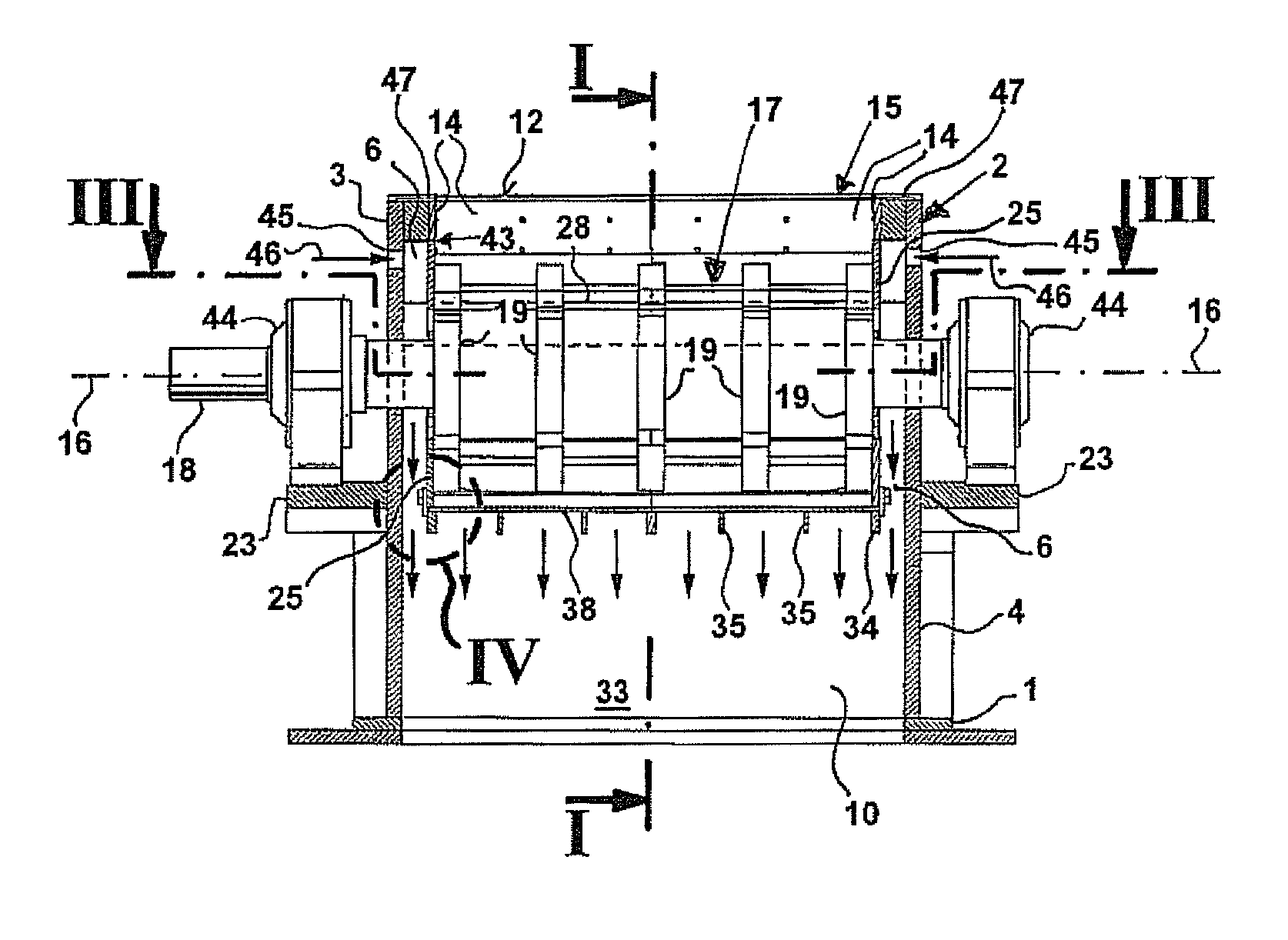 Device for comminution of feed material