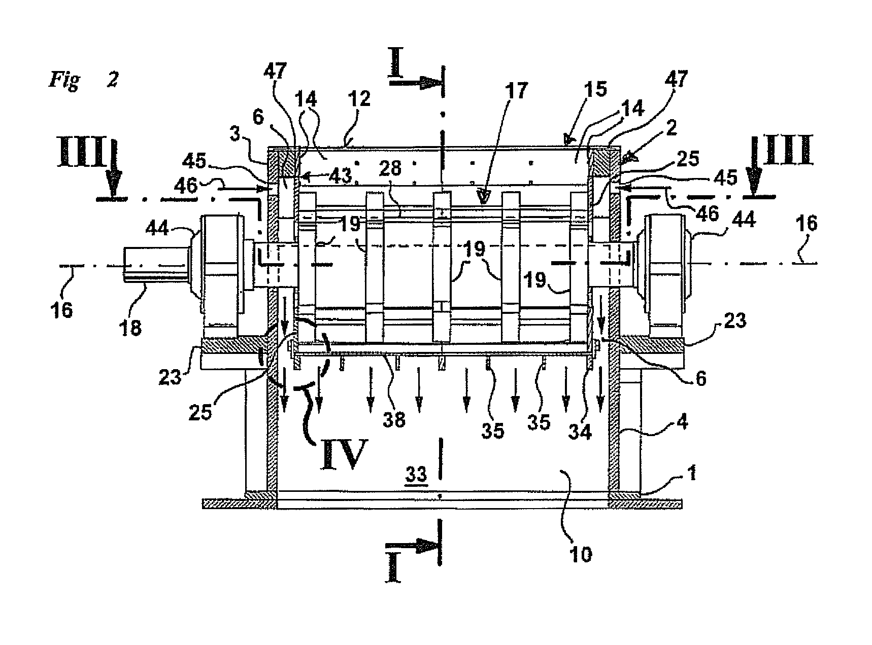 Device for comminution of feed material