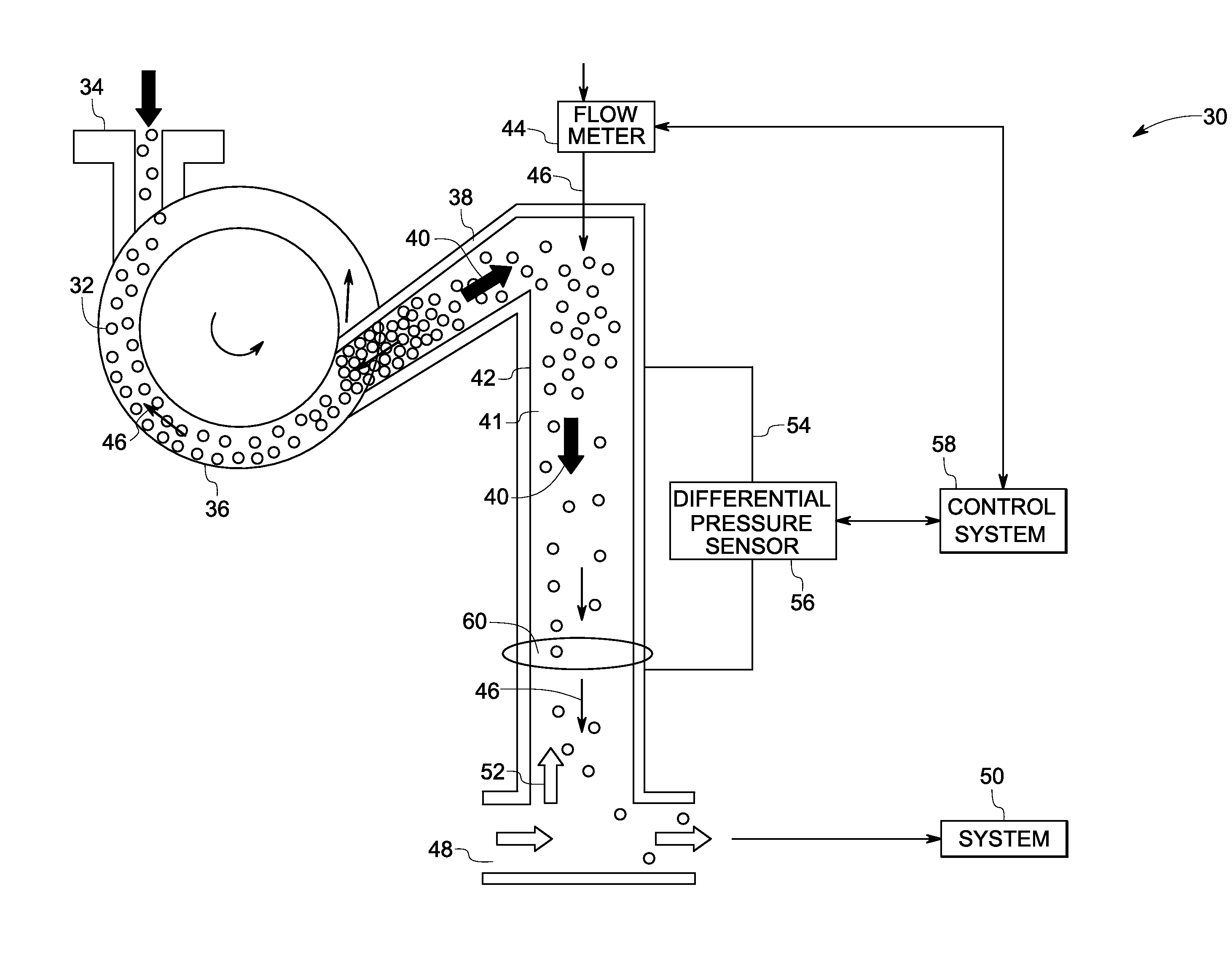 System and method for eliminating process gas leak in a solids delivery system