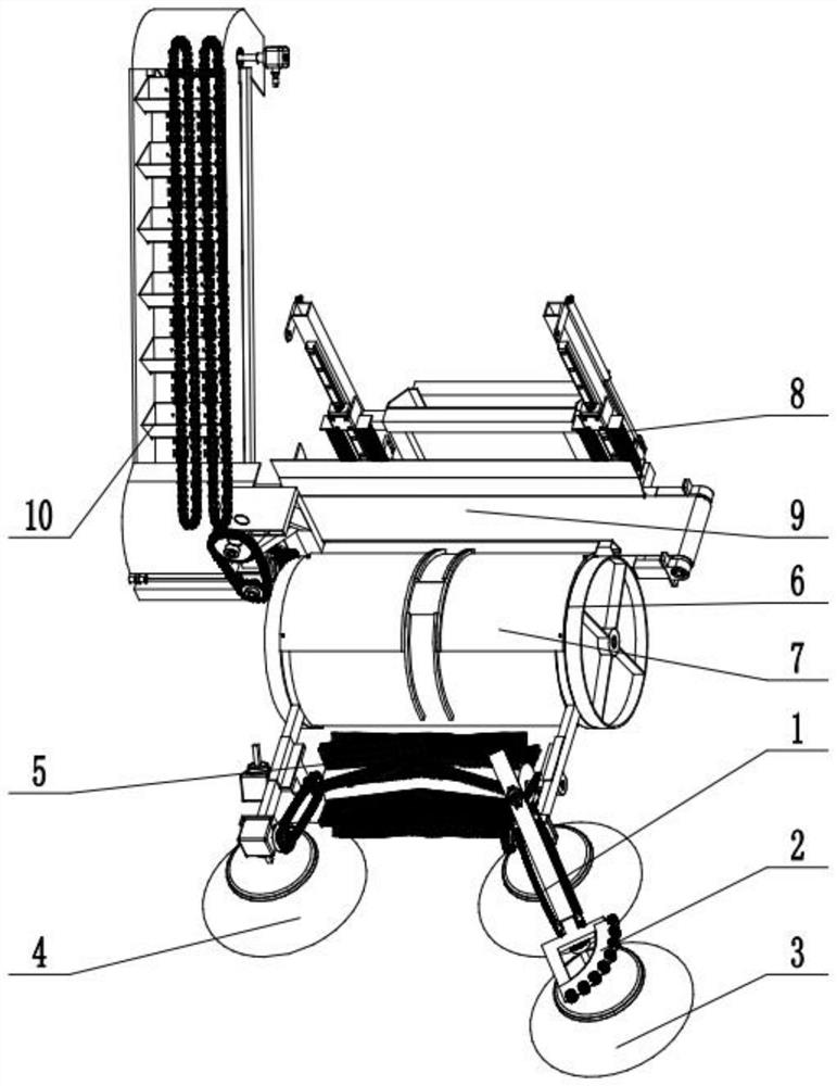 Fruit harvester applying picking device and collecting method thereof