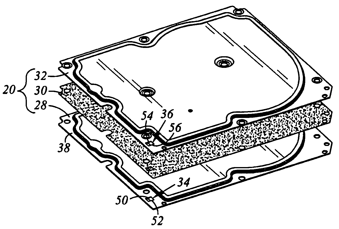 Disk drive cover with top and bottom layers electrically grounded with first and second flaps and method of manufacturing the same