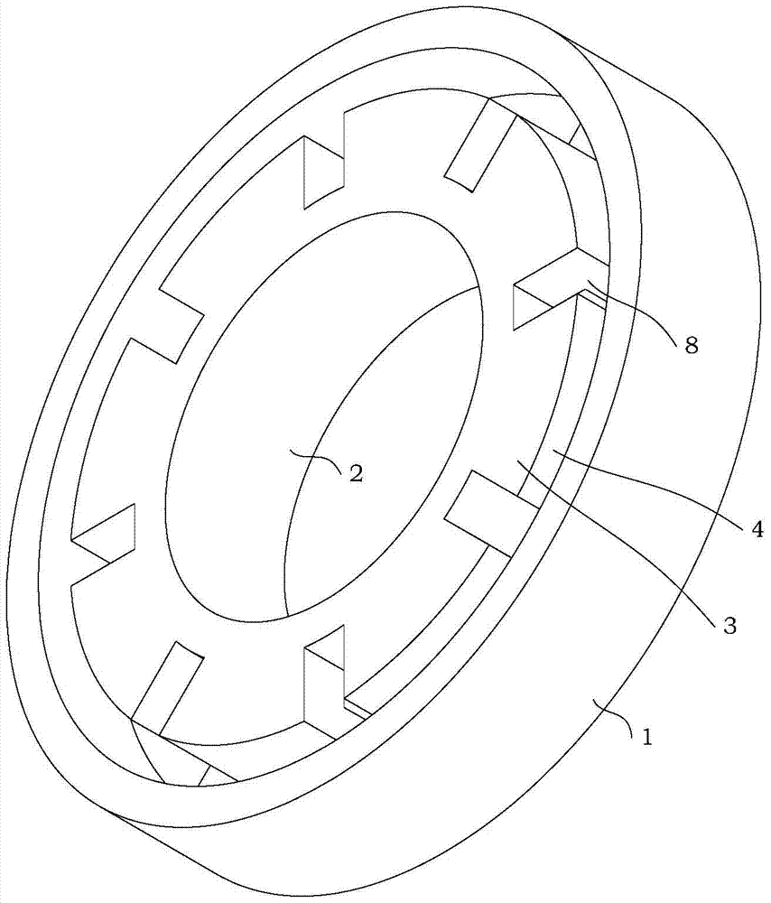 A radial shaft integrated flexible protective bearing for magnetic levitation high-speed rotating equipment