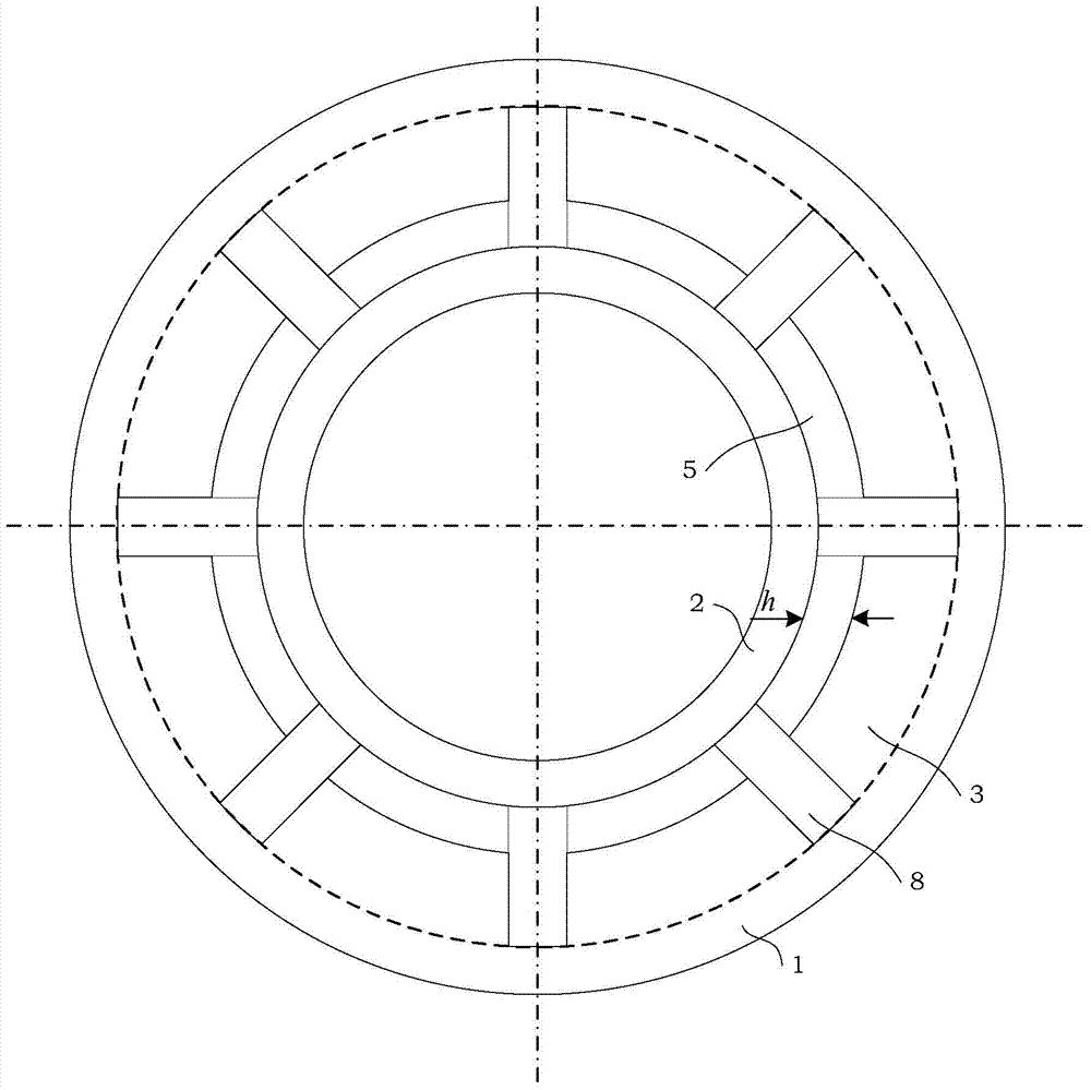 A radial shaft integrated flexible protective bearing for magnetic levitation high-speed rotating equipment