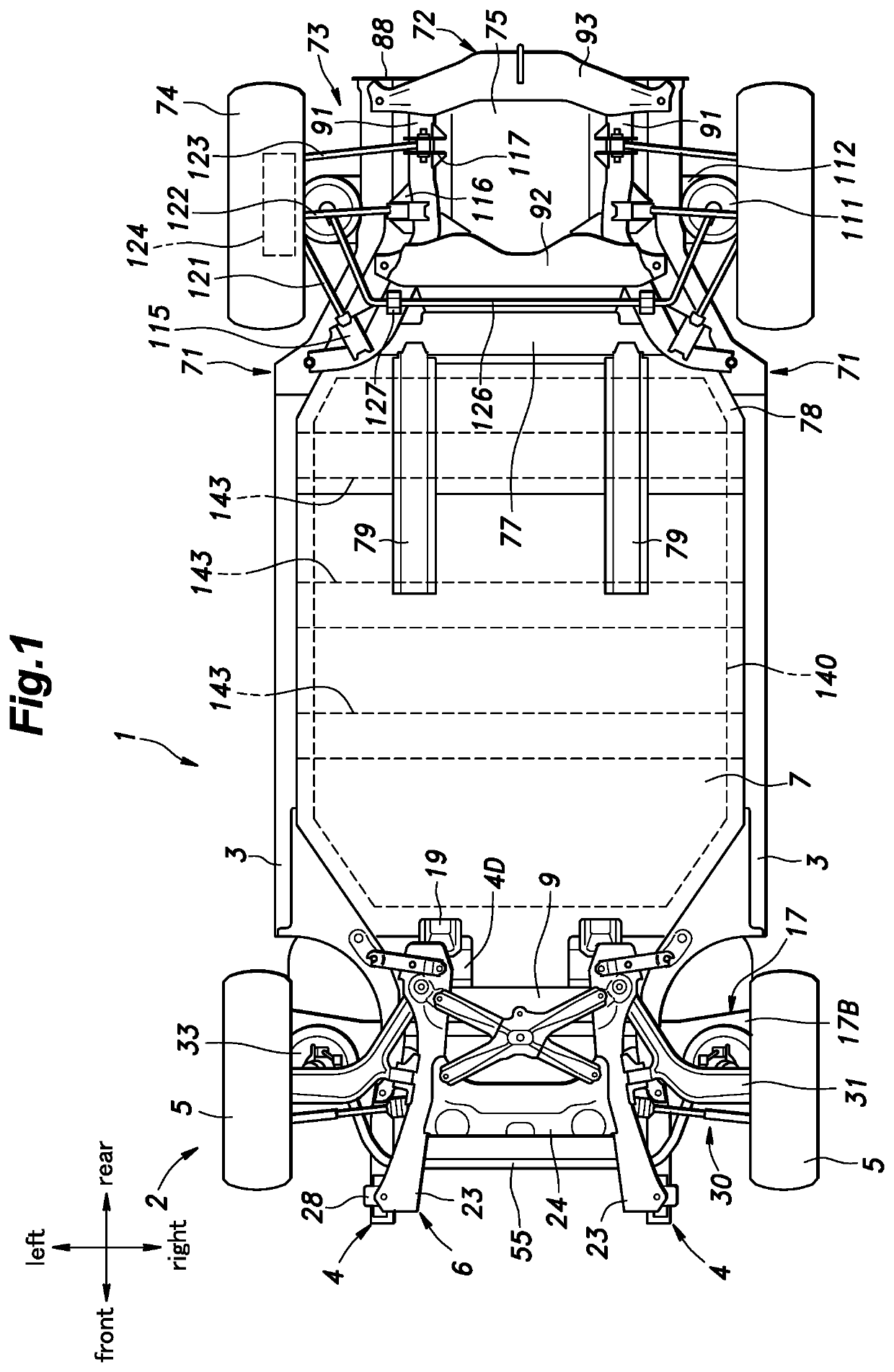 Vehicle body rear structure